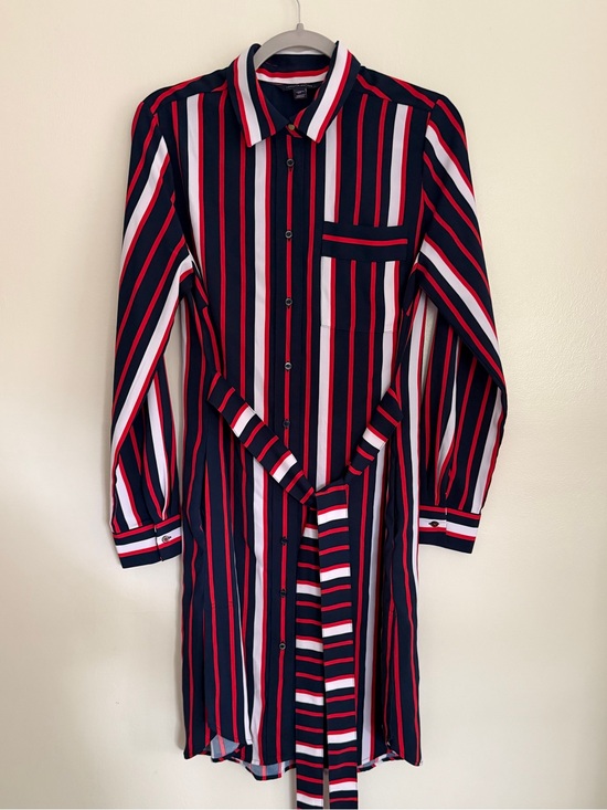 Tommy Hilfiger Dresses & Skirts - TOMMY HILFIGER Shirt Dress w/Tie Belt - Women’s Size Small/P - Red/White/Blue